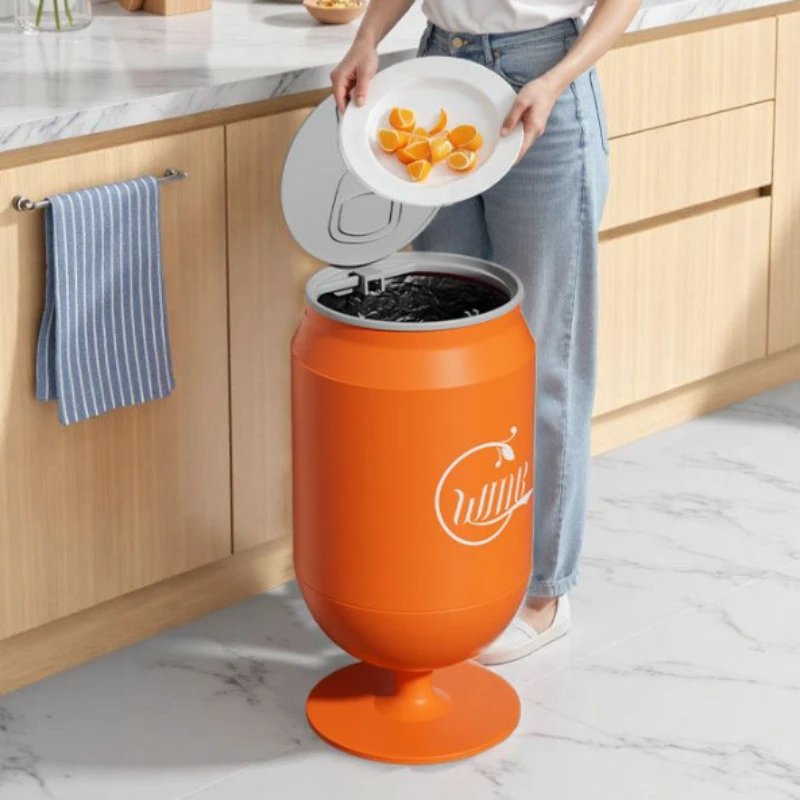 

Thickened Trash Can 13 Liters Kitchen Food Waste Creative Rubbish Bin with Lid Waterproof Anti-odor Household Cleaning Tools