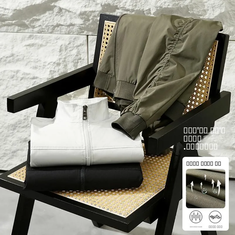 

Мужская повседневная свободная куртка с воротником-стойкой, весна-осень, новая, универсальная, удобная верхняя одежда, длинный рукав D5C00900