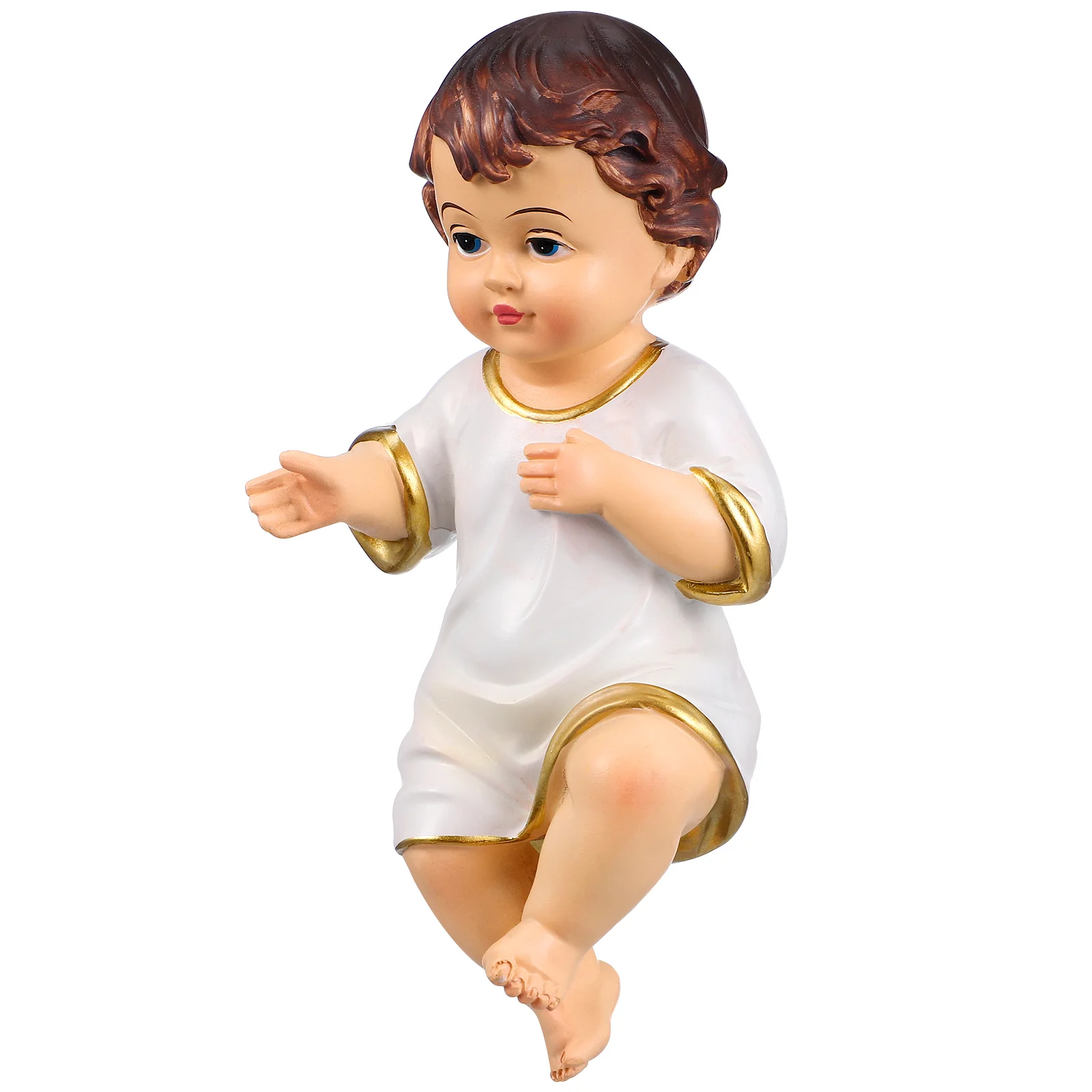 

1 pcs Saint Baby Figurine Religious Holy Child Statue Resin Catholic Decor Mini Statue for Home Office Church Decor Catholic