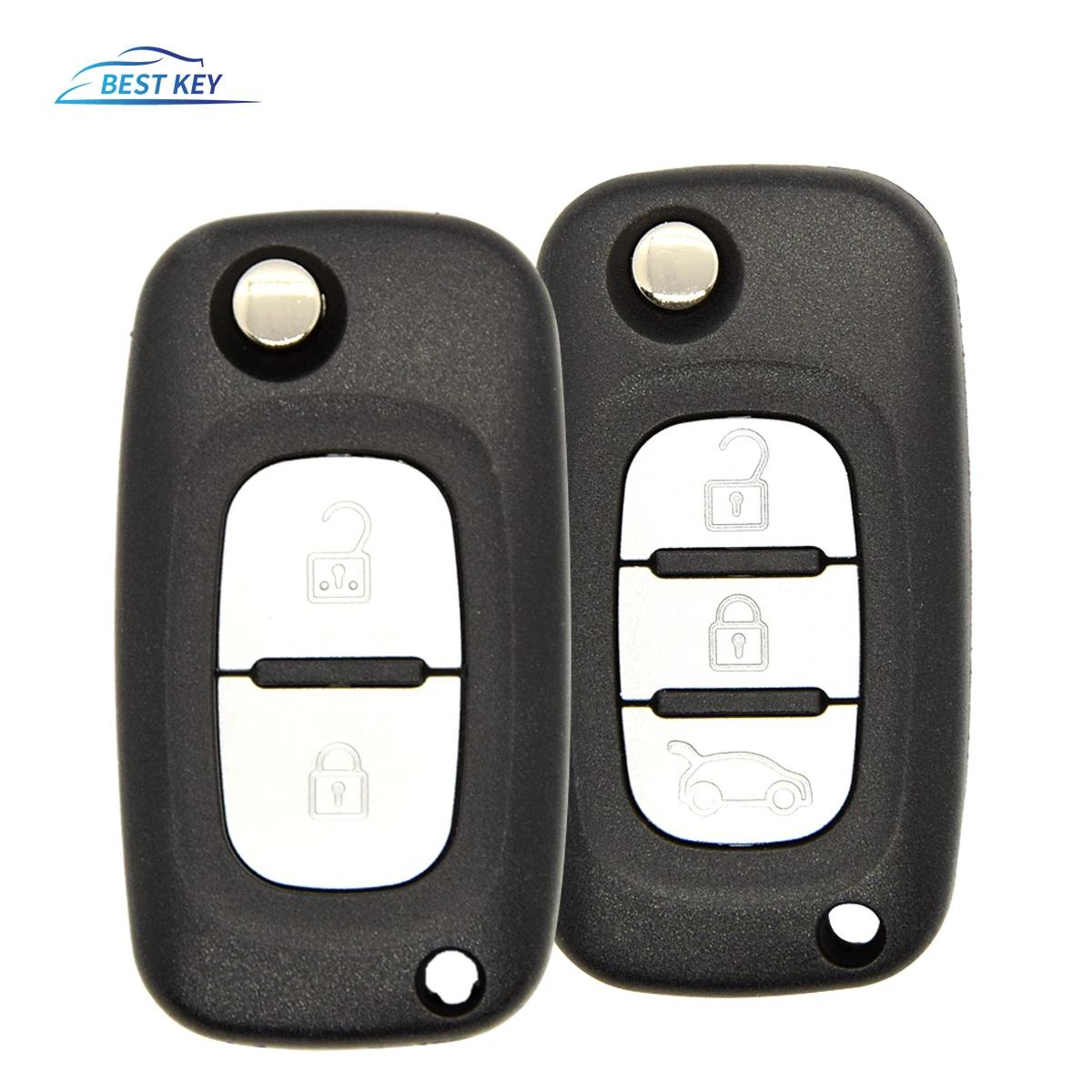 

BEST KEY Filp Car Remote Key Case shell for Renault Fluence Clio Megane Kangoo Modus Auto Key With NE73/VA2 Blade 2/3 Buttons