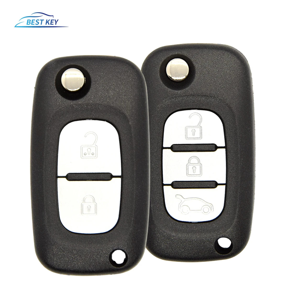 BEST KEY  Filp Car Remote Key Case shell for Renault Fluence Clio Megane Kangoo Modus Auto Key With NE73/VA2 Blade   2/3 Buttons