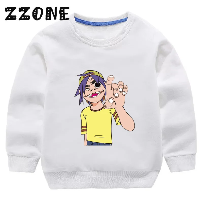 Hot Sale Kids Sweatshirts Gorillaz Rock Band Print Fashion Children Hoodies Baby Pullover Outwear Tops Funny Girls Boys Clothes