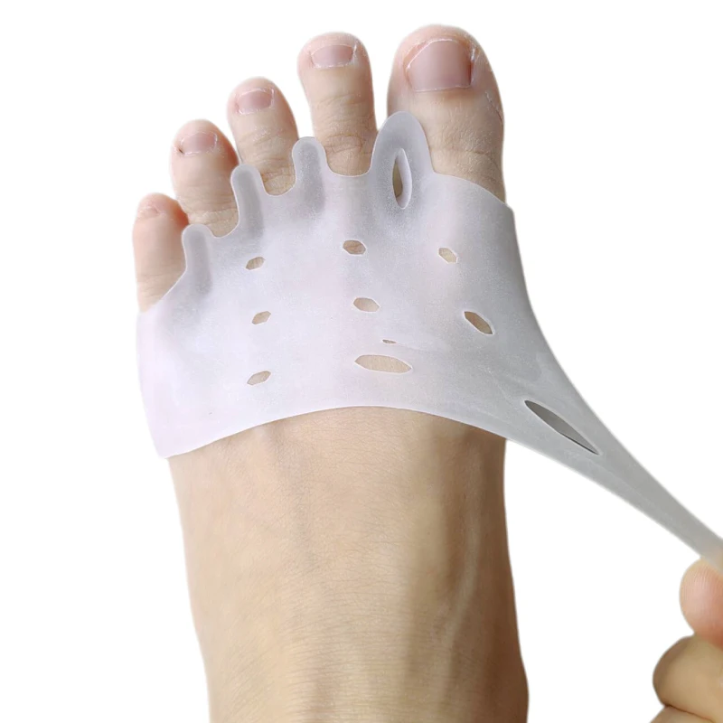 

10pieces=5pairs Gel Forefoot Pads Silicone Foot Care Hallux Valgus Toe Splitter Straightener Bunion Corrector Pain Relief