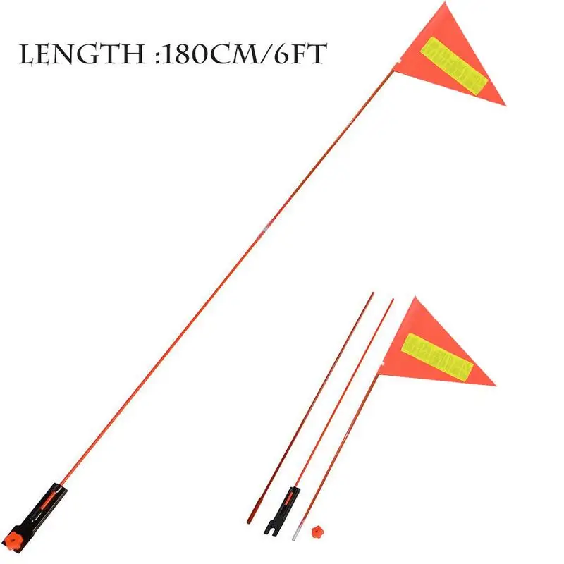 1.8m 3 Sections ​Bike Safety Flag Cycling Reflective Safety Pennant Mountain Bicycles Flagpole Cycling Equipment For Children​