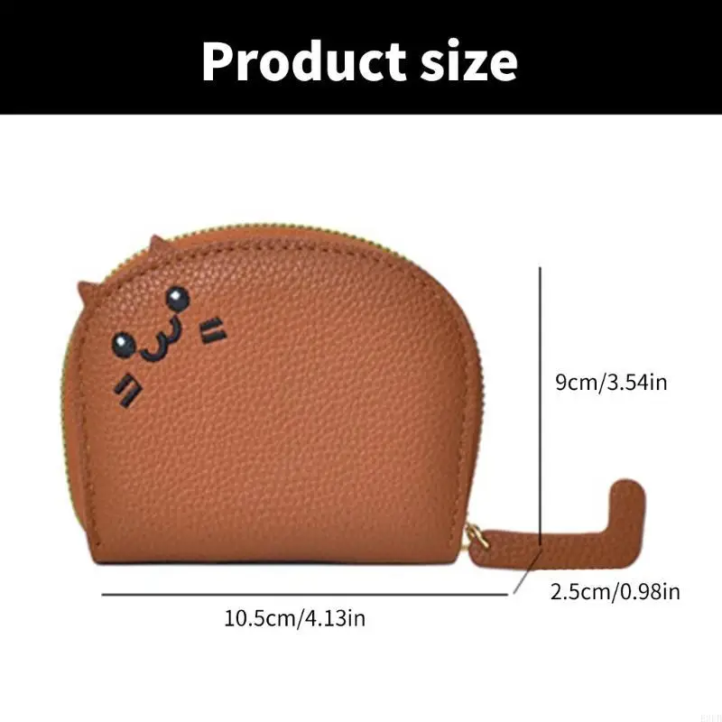 

E8FB Youthful Cartoon Inspired Wallet With Large Capacity PU Leather Card Holder