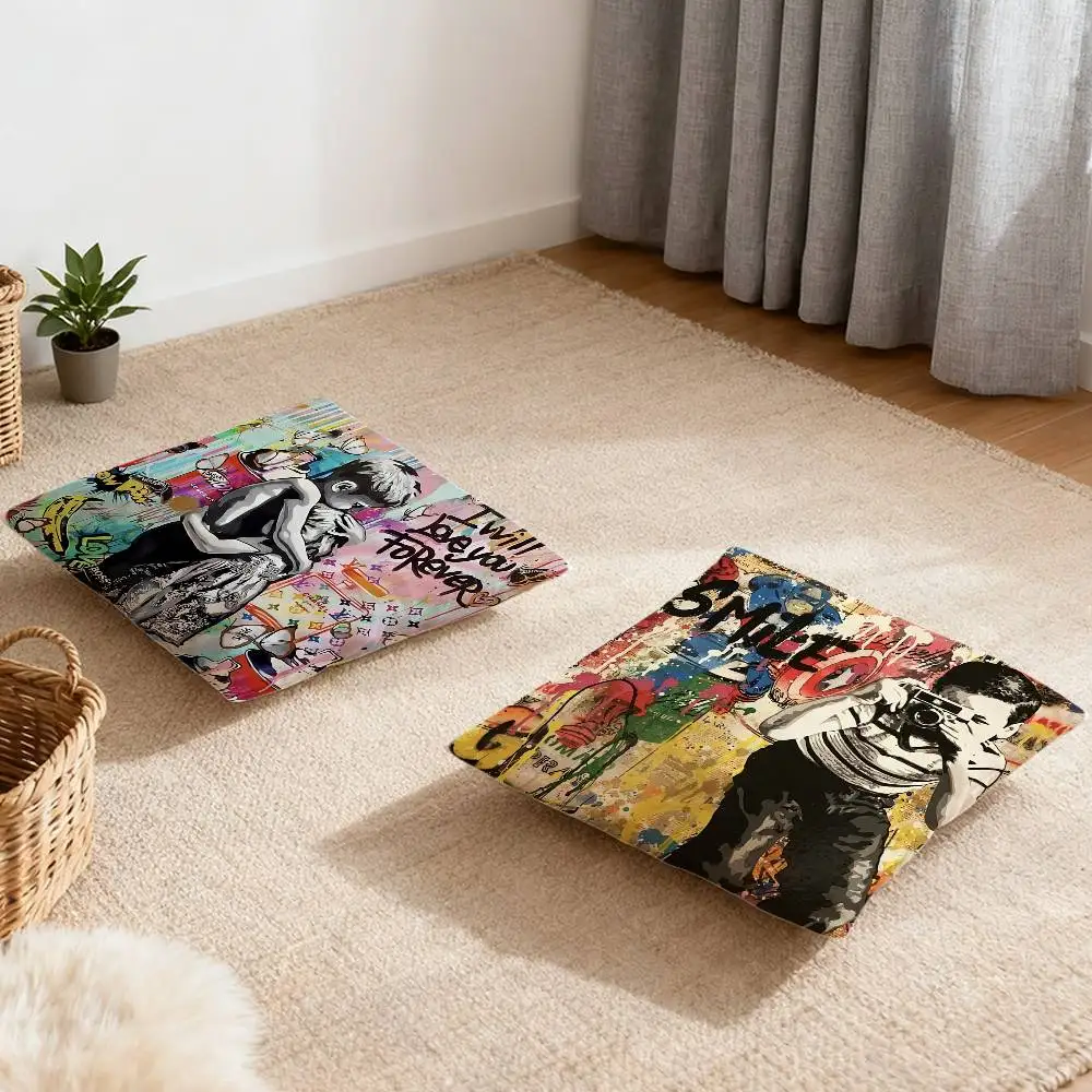 

B-Banksy Graffiti Mr b-Brainwash Pillow Case Multi sized car cushions, luxurious home sofas, decorative pillowcases