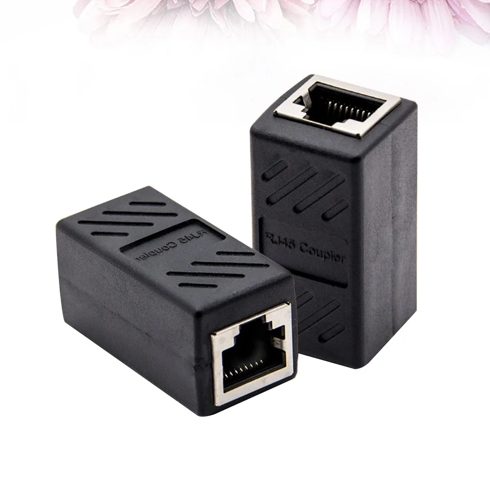 2 pçs conector de rede acoplador de plástico adaptador ethernet lan cabo extensão conector acoplador de reparo