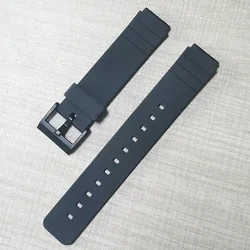 16 มม.ยางสีดําสายนาฬิกาสําหรับ Casio MQ-24 MQ-58 MQ-59 MQ-76 สร้อยข้อมือผู้ชายผู้หญิงซิลิโคนกันน้ํากีฬา Watchband