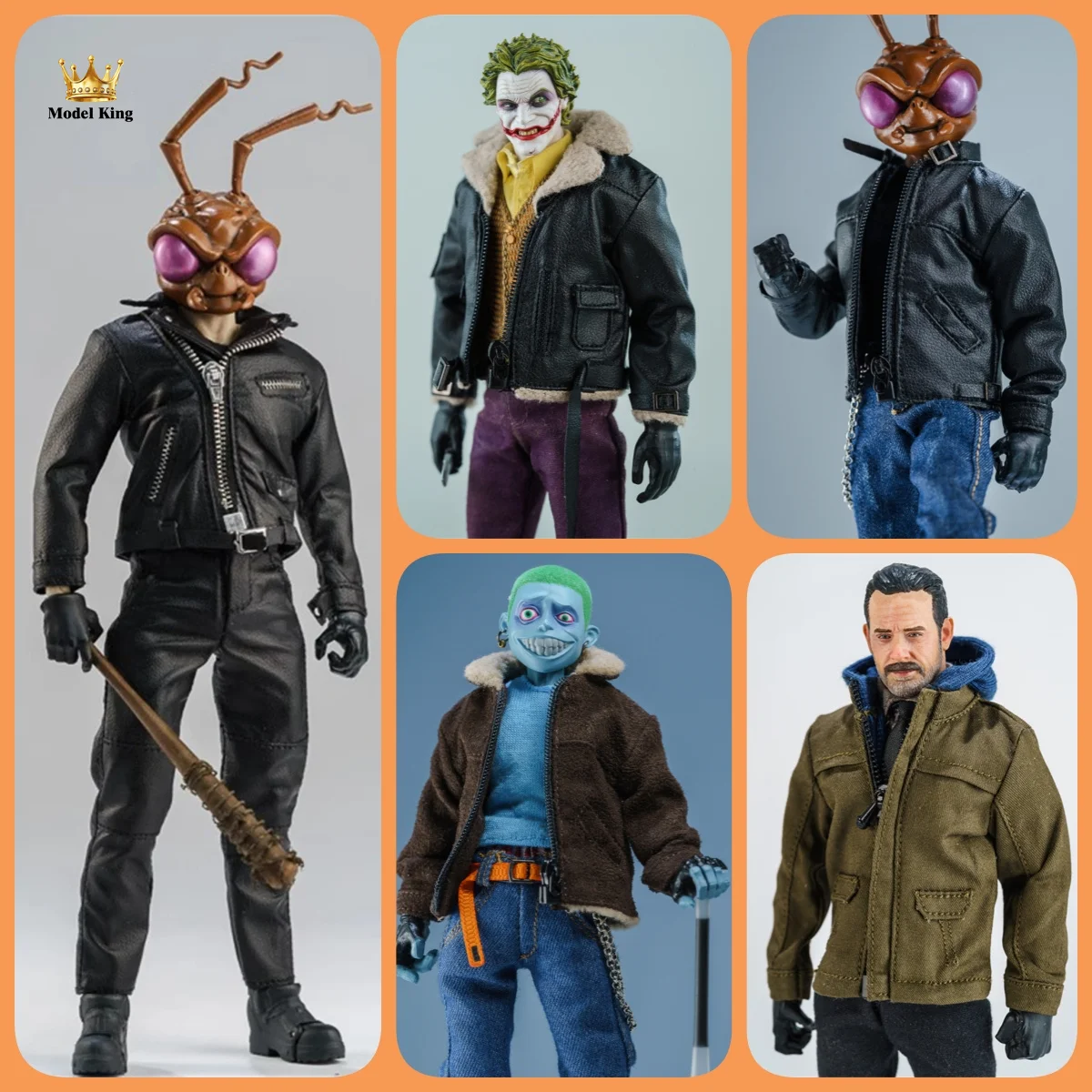 1/12 Scale Fashionable Basic Versatile Slim Fit Short Leather Jacket Fur Collar Coat For 6inch Male Action Figures Body Model