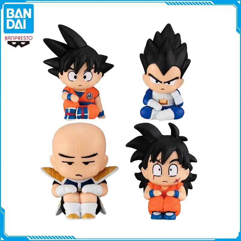 Bandai Original Gashapon Son Goku Vegeta Action Figure Dragon Ball Waiting Series Anime Toys for Kids Gift Collectible Model