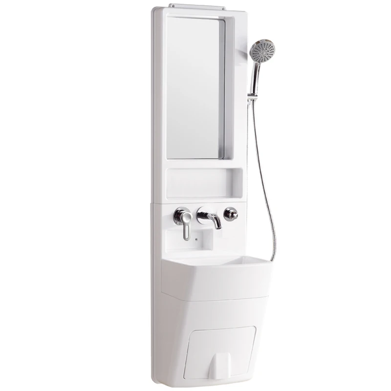 

Bathroom cabinet, mini minimalist apartment, wall-mounted vanity countertop with shower