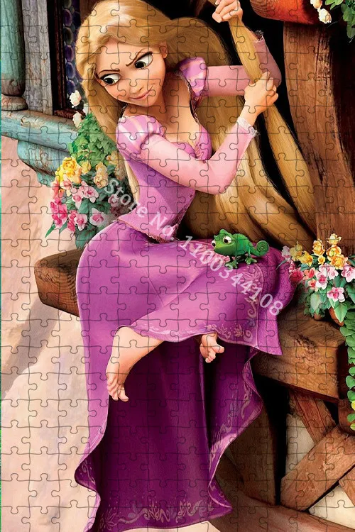 Tangled Disney Movie Pictures Jigsaw Puzzles for Adults Cartoon Puzzle Toys Kids Educational Intellectual Fun Games