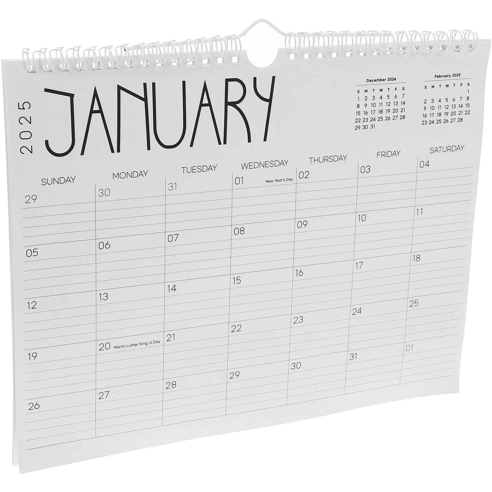 

2025 Wall Calendar Schedule Book Yearly Planner Hanging Monthly Large Paper Desk Graphing Notebook Family Tear Off Flip Pages