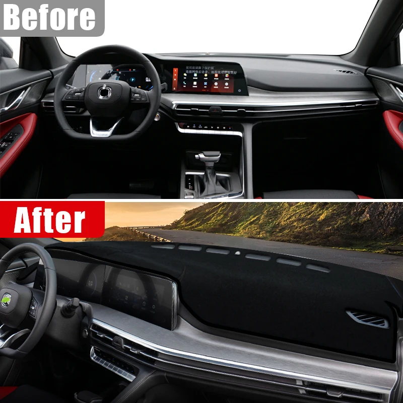 For Changan CS35 Plus 2021 2022 2023 2024 Car Dashboard Cover Avoid Light Pad Sun Shade Anti-UV Carpets Non-Slip Mat Accessories