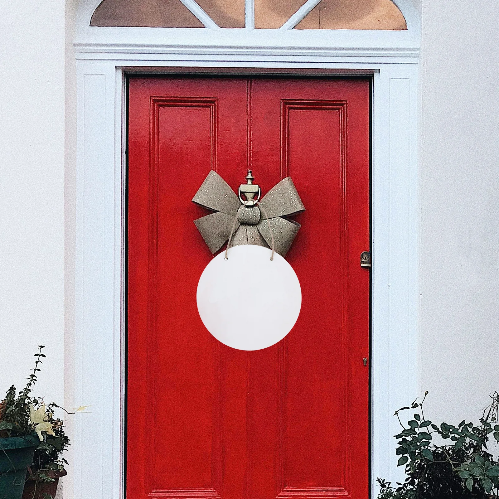 

Sublimation Door Hanger Blank Circular Sign Lightweight Hanging Decoration for Front Door Rustic Home Decor