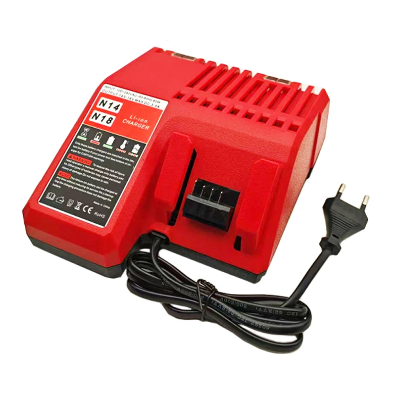 Peças dos acessórios da ferramenta elétrica para milwaukee 14.4v 18v carregador de bateria de íon de lítio para bateria de íon de lítio m18 48-11-1852 48-11-1811