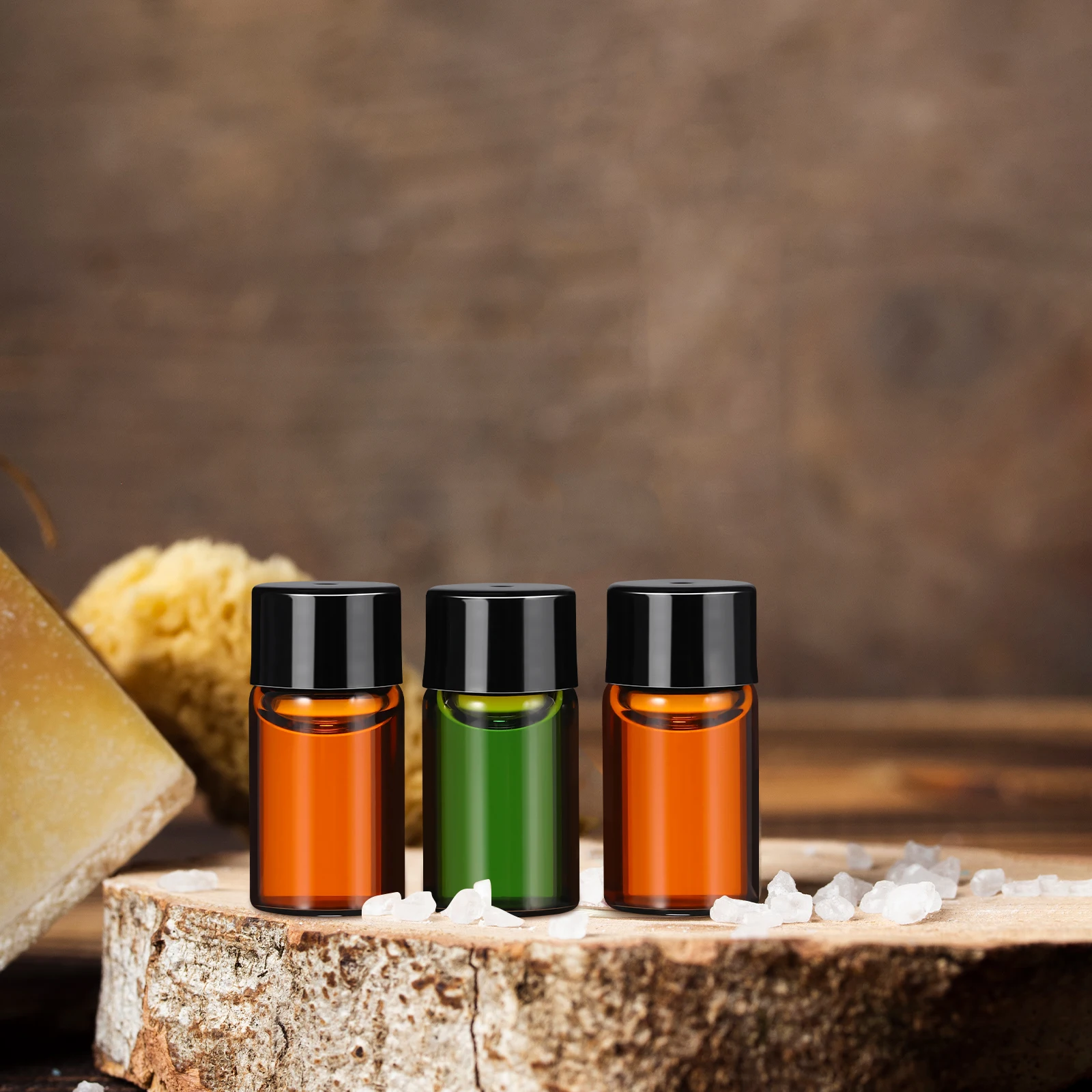 

50 Pcs Sample Essential Oil Bottling Dispensing Bottles Perfume Pp Mini Glass Travel