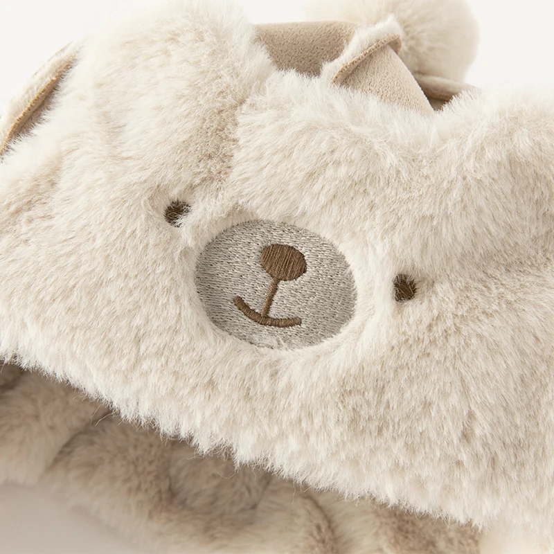 Dave Bella Baby Cute Bear Hat Boy Girls Winter Children Windproof Ear Protection Kids Light Khaki Warm Hats DB4238280