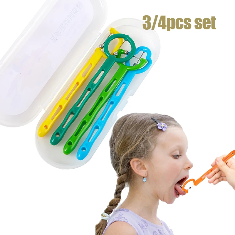 

3/4 шт., детский инструмент для латерализации наконечника языка, инструмент для увеличения наконечника языка, тренировка мышц полости рта, аутизм, речевая терапия, инструмент для разговора