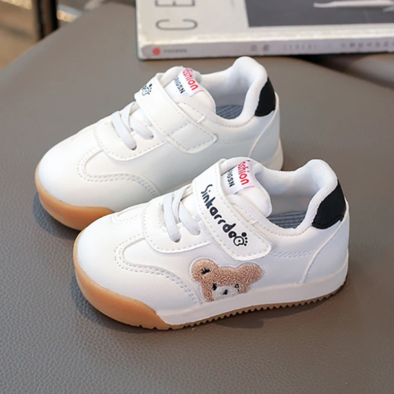 

Bear Sport Shoes Children PU Leather Children's Waterproof Kids Outdoor Boy Running Shoes Kids Soft Soled Sneakers Girl Sneakers