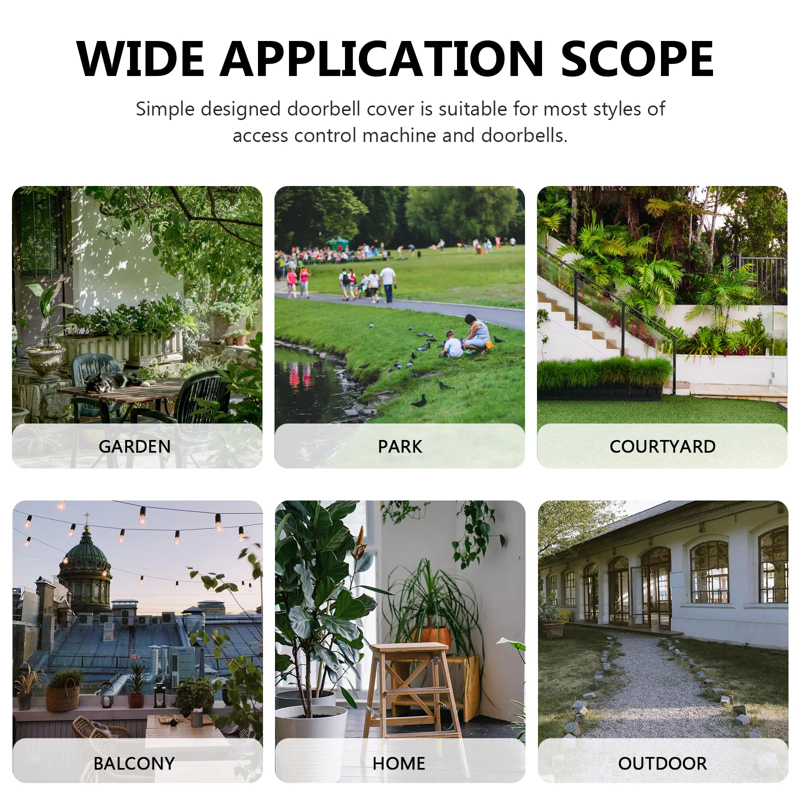 Weatherproof Acrylic Doorbell Cover For Control Machine Rainproof Protection Easy Install Multi-Use Cover Shell