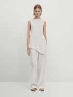 Ethereal MD 2025 massidutti spring new style of Women's fashion minimalist elegant irregular hem sleeveless knit T-shirt top