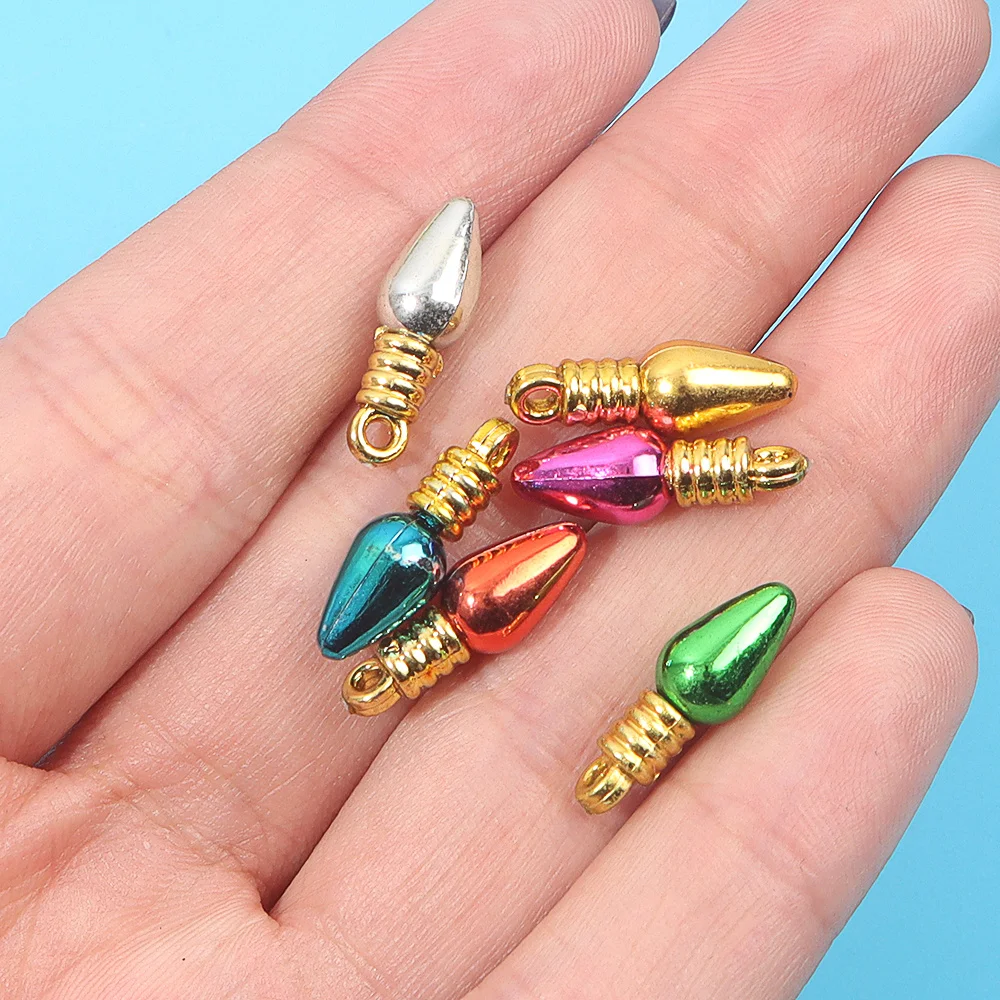 7/22/44pcs Multi-color Christmas Pendants, Bell Pendants, Used for DIY Thanksgiving Halloween Chrimstmas Accessories