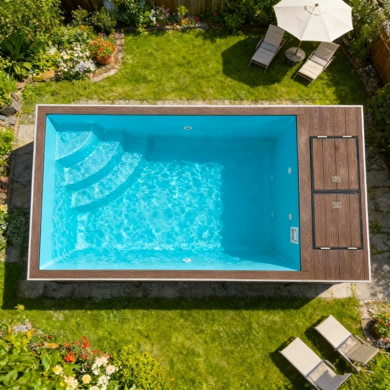 Container Swimming Pool Integrated Circulation Interface Easy To Match External Filtration System For Stable Clean Water