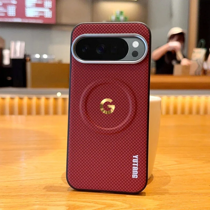 

Premium Ultra-Thin Skin-Friendly Marked Leather Magnetic Phone Case For Google Pixel 10A 10 Pro 10ProXL Wireless Charging Cover