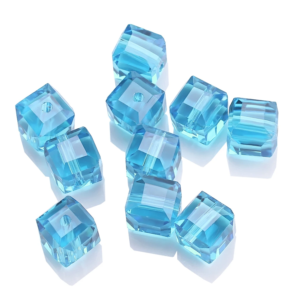 Crystal Square 2 3 4 6 8 10mm DIY Glass Faceted Loose Cube Beads China Beading Jewelry Needlework Accessories Wholesale In Bulk