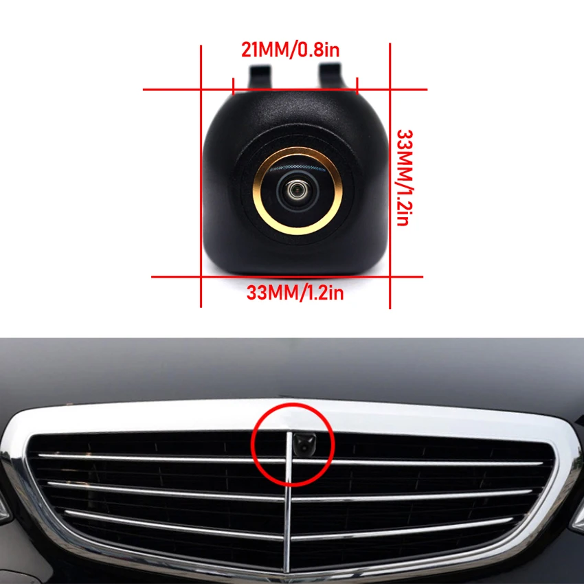 AHD 1080P Front View Forward Logo Camera For Mercedes Benz E Class W212 S212 E200 E250 E300 E350 E400 E550 E63 AMG 2013~2016 Car