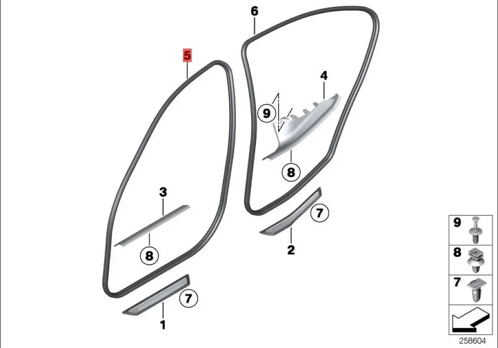 Front Door Seal For BMW 3 Series F30 F31 F80 2011 2012 2013 2014 2015 2016 2017 2018 2019 Edge Protection Rubber Seal Auto Seals