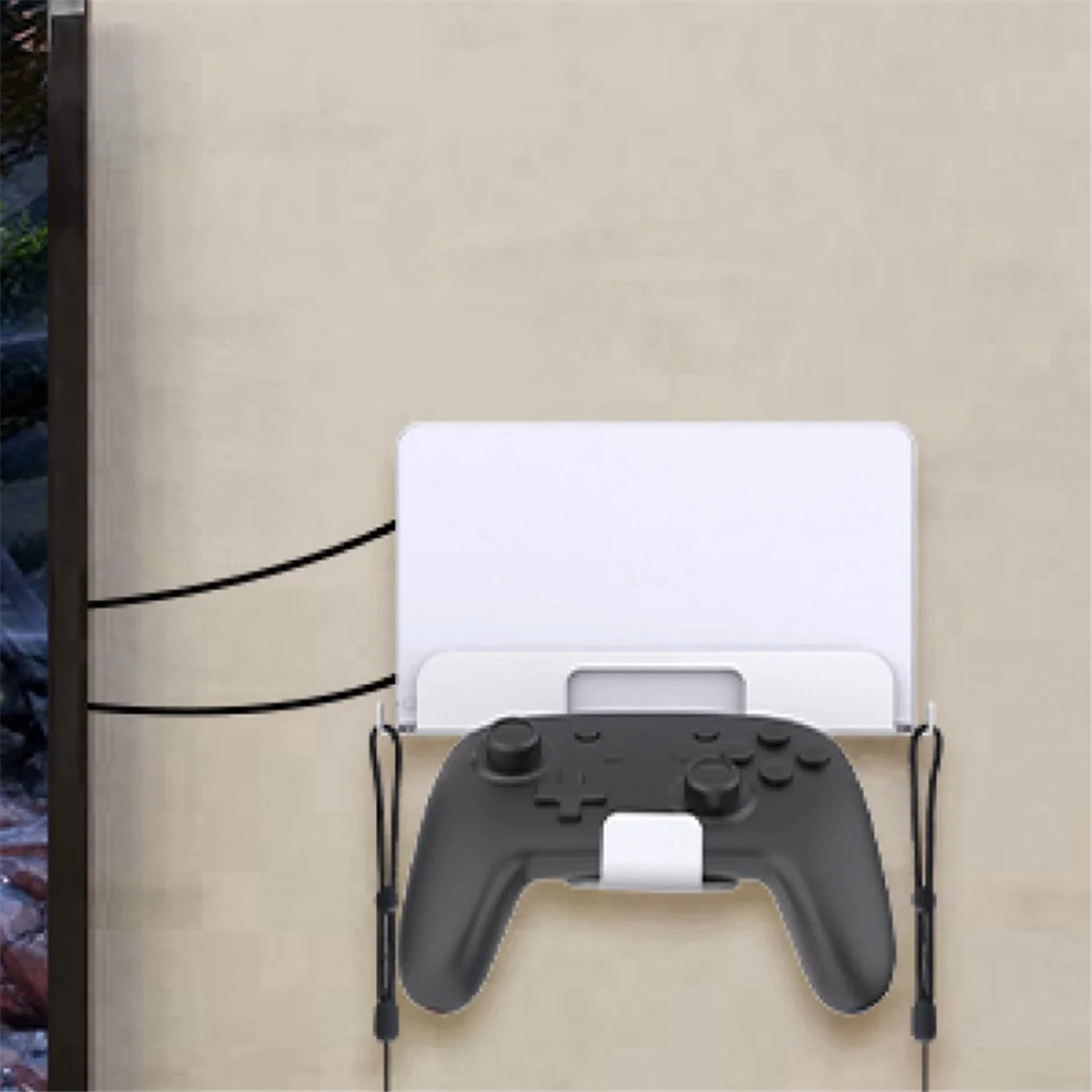 Universal Wall Mount for and Console Wall Mount Storage Rack Console Wall Bracket White