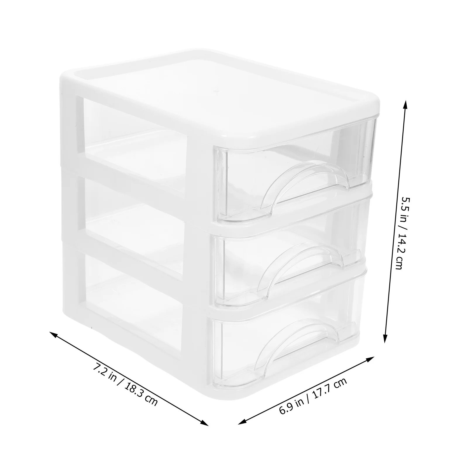 Drawer Type Stationery Organizer Plastic Desktop Storage Box For Office Supplies Makeup Vanity Tabletop Organizer