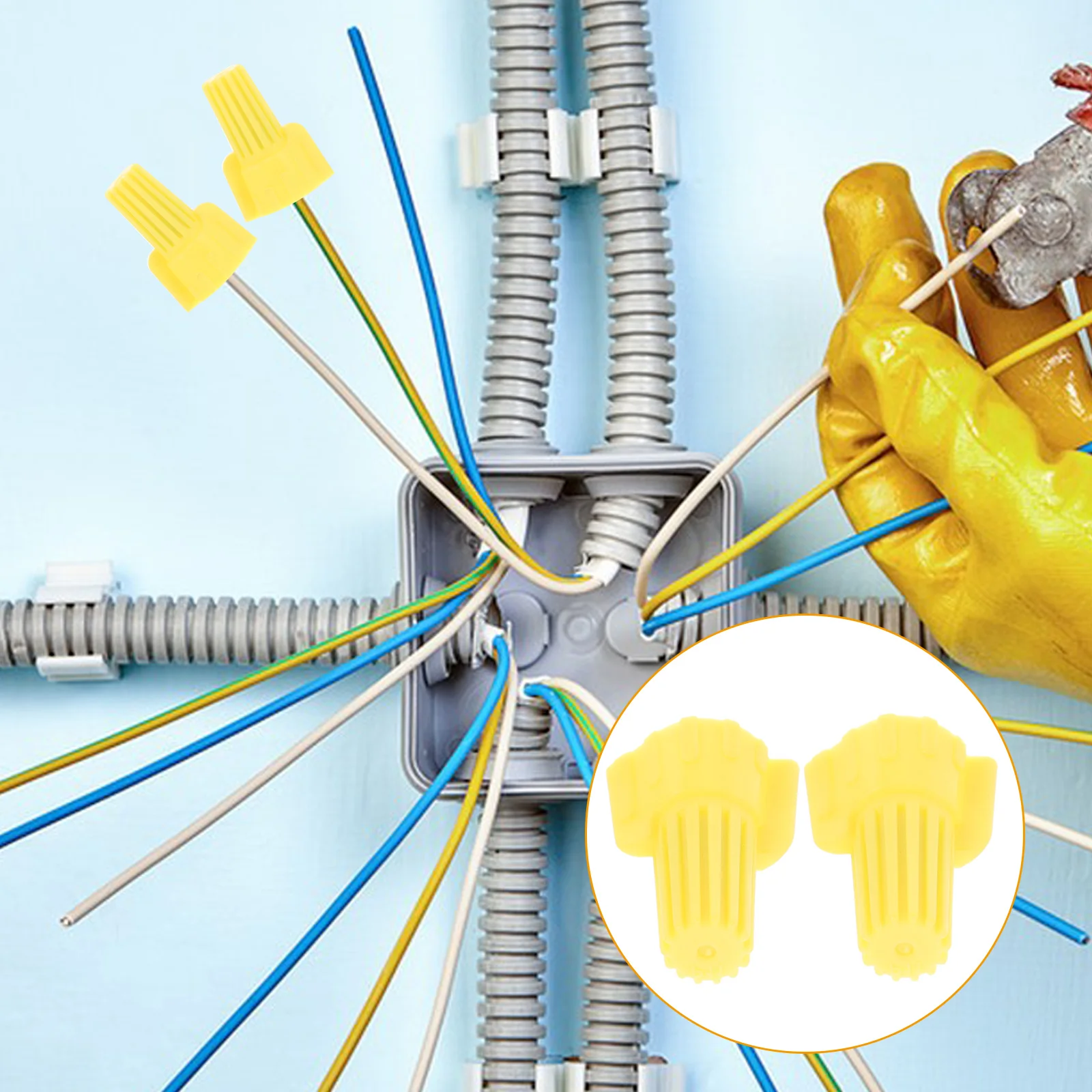 

100pcs Wire Connectors Winged Terminal Electrical Wire End Connectors Automotive Electrical Connector Nut Screw Terminal Kit