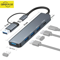 USB C Docking Station Hybid 2 in 1 A and C uplink  USB3.0  PD 100W Mobile phone tablet computer  type-c HUB iPhone 15 Macbook