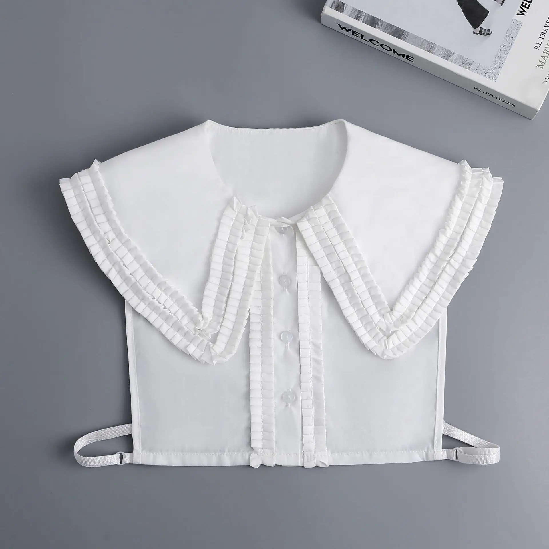 Girls Bowknots Lapel Shirt Detachable Collar Autumn Sweater Blouse Women Fake Collar Girls Removable Shirt Neck False Collar