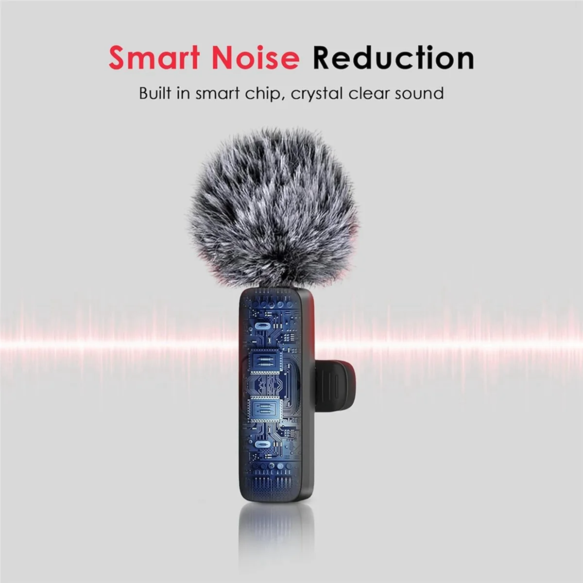 Беспроводные петличные микрофоны AT42 2X 3 в 1, для Android, микрофона USB-C, мини-микрофона с шумоподавлением