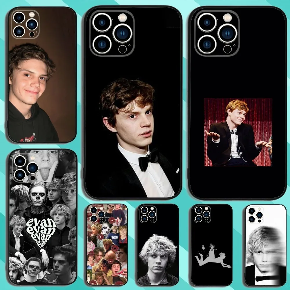 Actor E-Evan P-Peters Phone Case For iPhone 16,15,14,13,12,11,Plus,Pro Max,XS,X,XR,SE,Mini,8,7 Soft Silicone Black Cover