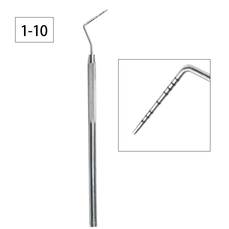 Sonda De Calibração Periodontal Dentária De Aço Inoxidável CPI De Alta Qualidade Com Régua 1-10/1-15