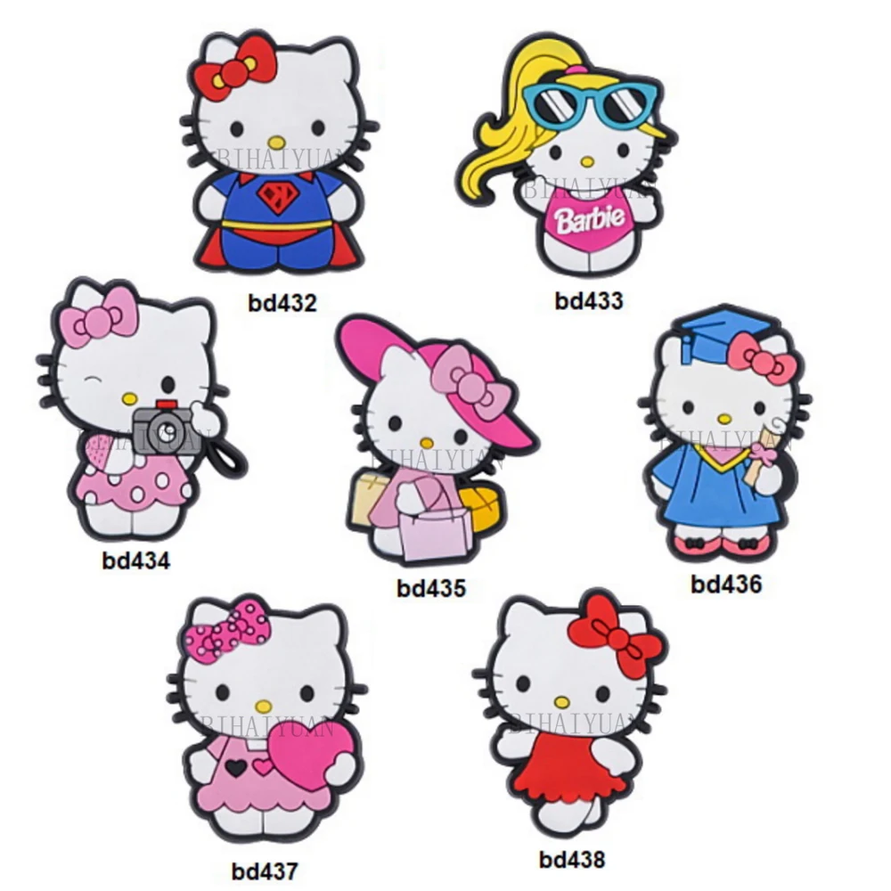 5pcs cartoon Hello Kitty Focal Beads PVC for DIY bracelet necklace anklet pen Accessories