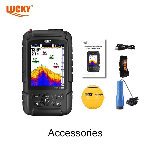 Lucky Fishfinder FF718LICD-LAIce 2,8 inch lithium-ionbatterij Gekleurd dot-matrixdisplay LA Draadloze sensor IJsvissensor
