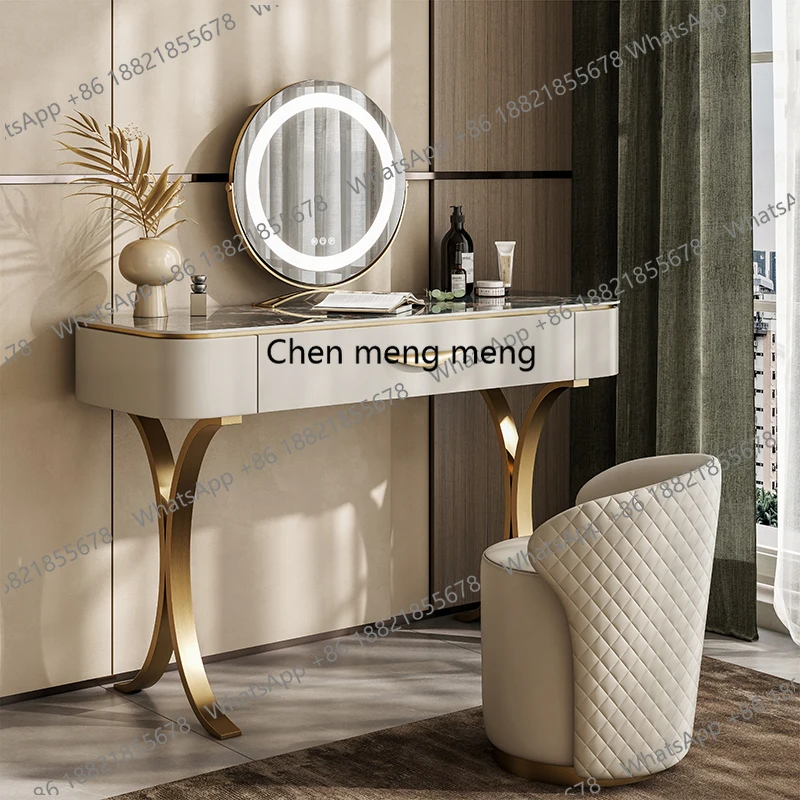 

Accent Nordic Vanity Table Luxury High Living Room Designer Modern Balcony Dressing Table Metal Penteadeira Salon Furniture