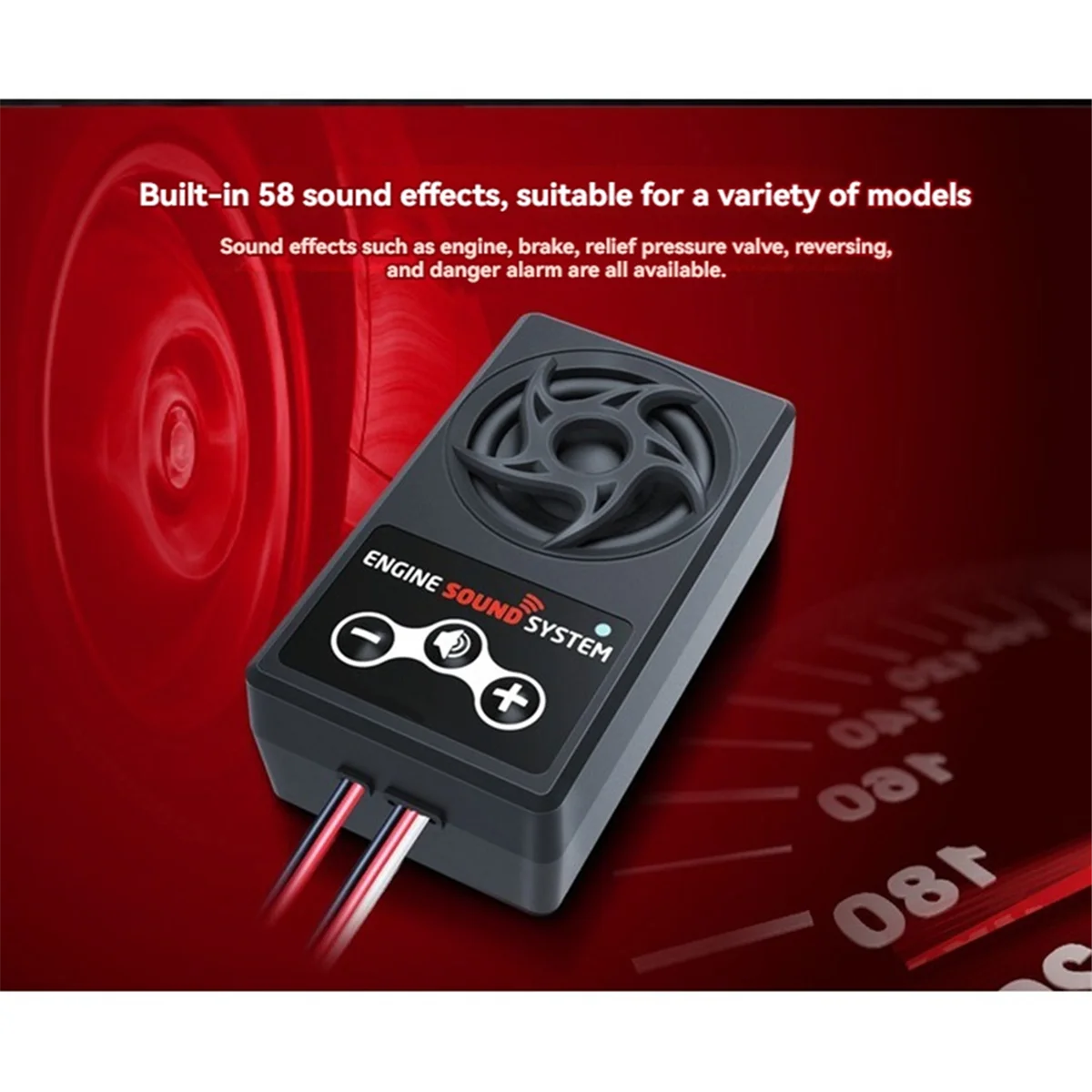 

NEW Car Engine Sound Simulator with 58 Sounds Engine Sound Simulated System Module for RC Car