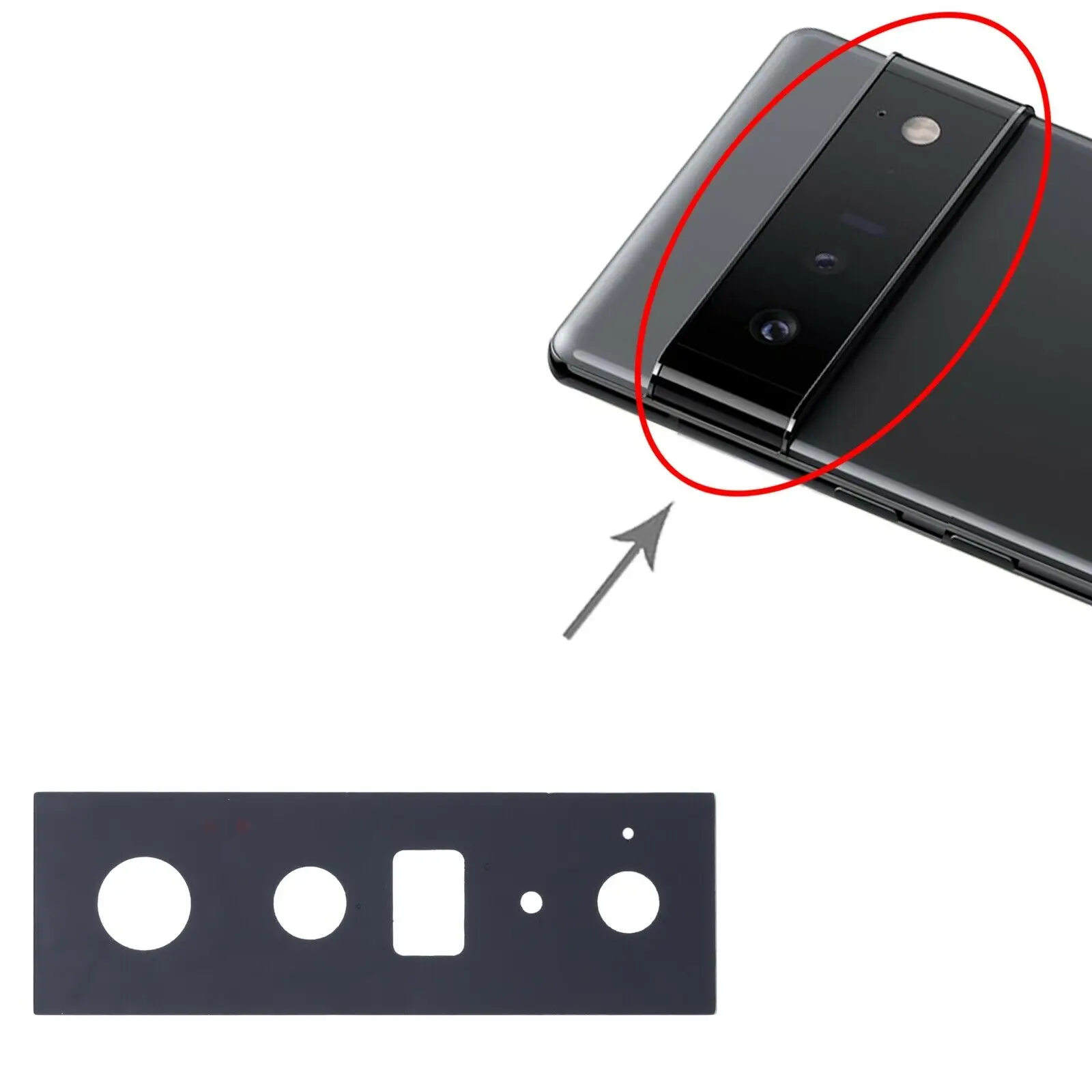 Mới Cho Google Pixel 6 Kính Camera Sau Cho Google Pixel 6 Pro Camera Ống Kính Kính Cường Lực Lưng Nắp Sau bộ Phận Thay Thế
