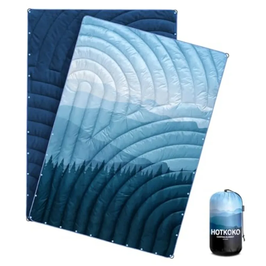 

Camping Blanket, Puffy Polar Fleece Blanket Lightweight Warm Outdoor Blanket for Camping, Traveling, Stadium, Hiking, Picnics
