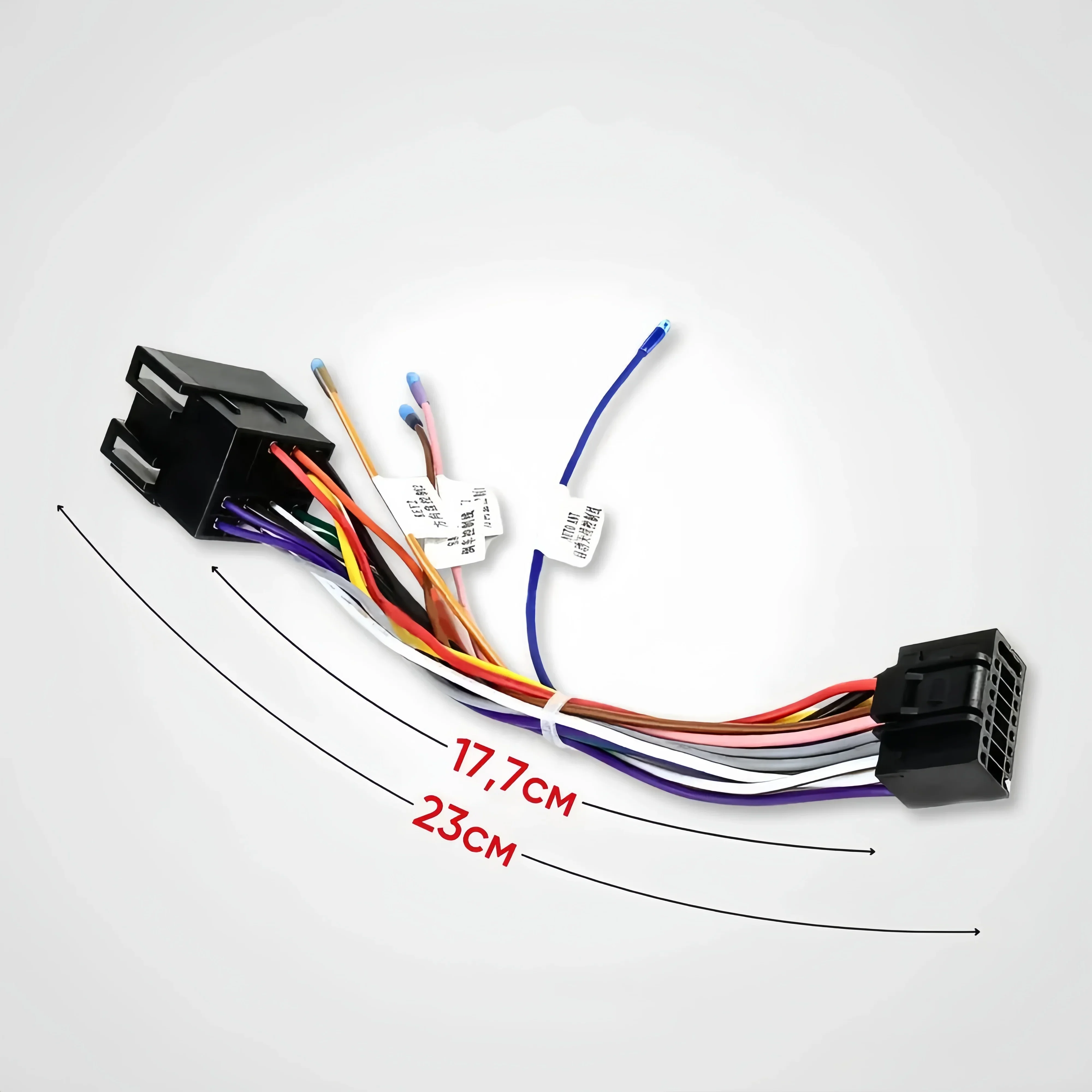 العالمي 16Pin ISO راديو السيارة سلك كابل الأسلاك تسخير ستيريو محول ذكر التوصيل إلى موصل سالب لسوني ، الإبداعية ، Teyes #2