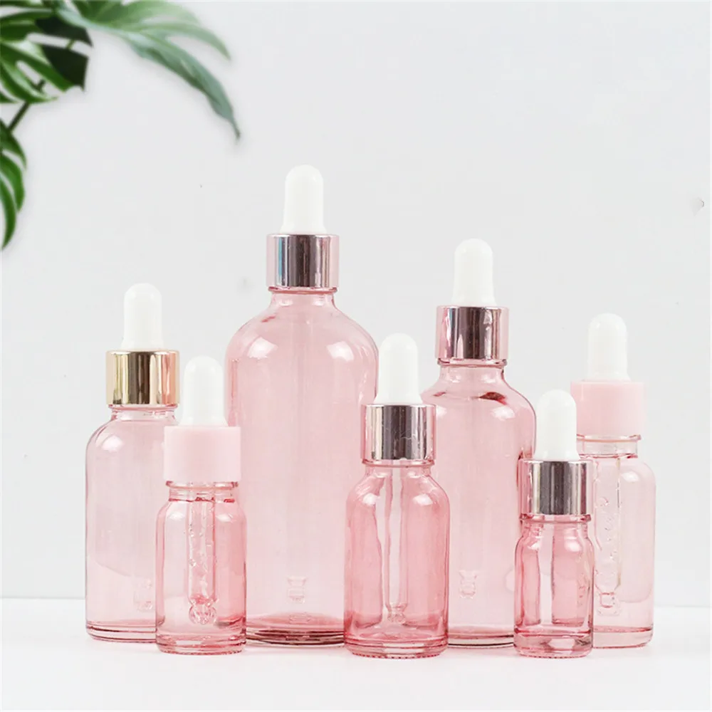 Glass Dropper Bottle Empty DIY Perfume Essentiol Oil Refillable Bottle Portable Travel Cosmetic Container 5/10/15/20/30/50/100ml