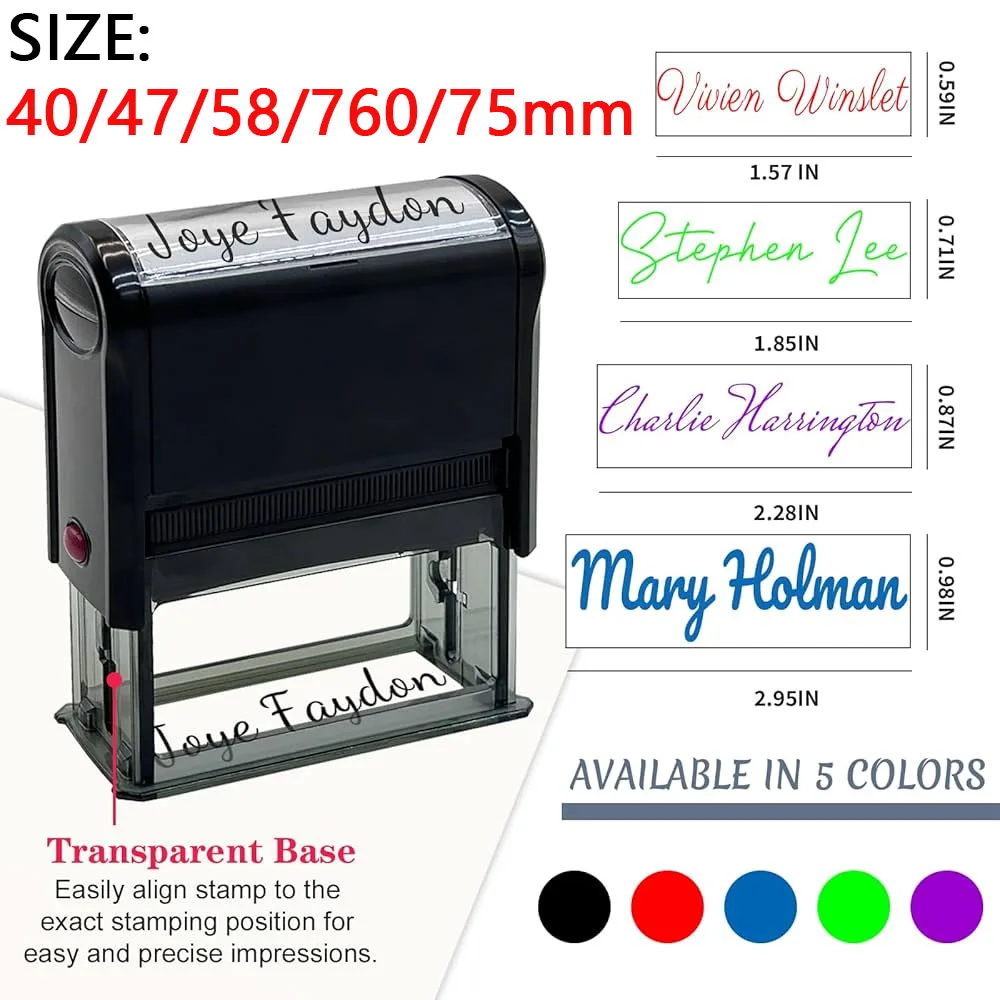 Custom Self-Inking Stamp DIY Rubber Stamp Kit Custom LOGO Personalized Self Inking Business Address Name Number Letter Printing