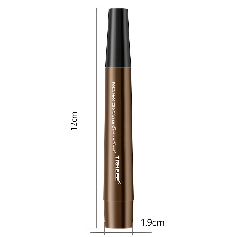 자연스러운 네 갈래 눈썹 펜슬 방수 부드러운 헤어라인 시뮬레이션 메이크업 도구로 선명한 눈썹 윤곽 연출